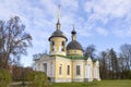 The ancient Church of the Life-Giving Trinity (1755) on a sunny October day. Gostilitsy Royalty Free Stock Photo