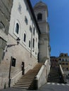 Ancient church of TrinitÃ  dei Monti in Rome Royalty Free Stock Photo