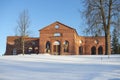 The ancient Church of Yaakkima (City of Angels Museum), winter day. Lahdenpohya, Karelia