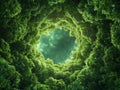 Ancient Tree Circle Radiating Mystical Energy, Glowing with Hidden Power and Sacred Secrets, A Glimpse into the Spiritual Realm