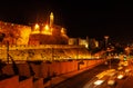 Ancient Citadel inside Old City at Night, Jerusalem