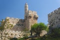 Ancient citadel and Tower of David in Jerusalem Royalty Free Stock Photo