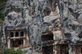 Ancient city carved into the rock in Turkey near Antalya