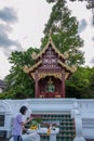 The ancient city of Chiang Mai, Thailand Wat Chedi Luang (Wat Chedi Luang) Royalty Free Stock Photo