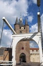 Ancient city gate and drawbridge in Zierikzee Royalty Free Stock Photo