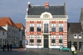 Ancient city hall and visitors, Hattem, Netherlands