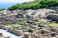 Ancient city of Kameiros on the Greek island of Rhodes in Dodekanisos archipelago. Ancient Royalty Free Stock Photo