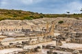 Ancient city of Kameiros on the Greek island of Rhodes in Dodekanisos archipelago. Ancient Kamiros, archaeological site. Royalty Free Stock Photo