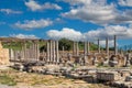 Ancient city of Perge in Antalya, Turkey. Historical ruins in the ancient city of Pamphylia