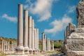 Ancient city of Perge in Antalya, Turkey. Historical ruins in the ancient city of Pamphylia