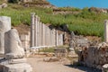 Ancient city of Perge in Antalya, Turkey. Historical ruins in the ancient city of Pamphylia