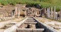 Ancient city of Perge in Antalya, Turkey. Historical ruins in the ancient city of Pamphylia