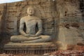 The Ancient City Polonnaruwa. Gal Vihara, also known as Gal Viharaya and originally as the Uttararama, rock temple in The Ancient Royalty Free Stock Photo