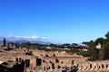 Ancient city of Pompeii, ruins panoramic view. Pompei Italy Royalty Free Stock Photo