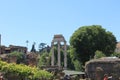 In the ancient city of Rome stands the temple of Saturn