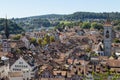 Ancient city Schaffhausen, Switzerland. Top view .