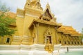Ancient city / Thailand - August 12 2019: exquisite golden temple for tourist attraction
