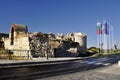 Ancient city wall in the city of Nesebar in Bulgaria Royalty Free Stock Photo