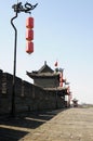 Ancient city wall of Xian, China Royalty Free Stock Photo