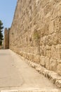 The ancient city walls and towers in the old Jerusalem Royalty Free Stock Photo