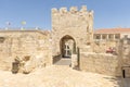 The ancient city walls and towers in the old Jerusalem Royalty Free Stock Photo