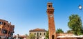 Ancient Civic Tower and Clock Tower in Murano Island - Venice Veneto Italy Royalty Free Stock Photo