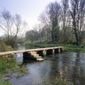 Ancient clapper bridge Royalty Free Stock Photo