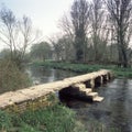 Ancient clapper bridge Royalty Free Stock Photo