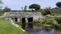 Ancient Clapper Bridge in Dartmoor National Park South West England Royalty Free Stock Photo