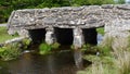 Ancient Clapper Bridge in Dartmoor National Park South West England Royalty Free Stock Photo