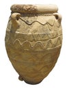 Ancient clay Minoan amphora in Crete, Greece Royalty Free Stock Photo