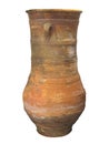 Ancient clay Minoan decorated amphora isolated Royalty Free Stock Photo