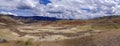 Panorama of Rainbow Hill in the Painted Hills Unit of the John Day Fossil Beds National Monument, Oregon, USA Royalty Free Stock Photo