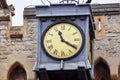 Ancient clock on Crown Jewels building of Tower of London, UK Royalty Free Stock Photo