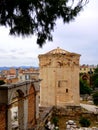 Aerides tower at Aiolou street in the Roman Agora, Athens Greece Royalty Free Stock Photo