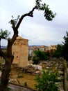 Background of Aerides or Tower of Winds in Athens, Greece. Historic monument Royalty Free Stock Photo