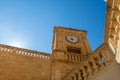 Clock tower at the Cathedral in Gozo Royalty Free Stock Photo