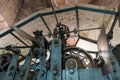 ancient clock tower watch machine from different angle Royalty Free Stock Photo