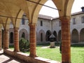 Ancient cloister in Crema, Italy