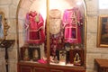 Ancient clothes in the sacristy of the Parish Church of the Assumption (16th century). Cadalso de los Vidrios, Madrid Royalty Free Stock Photo