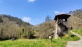 Ancient coal mine in Cabranes municipality, Asturias, Spain Royalty Free Stock Photo