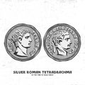 Ancient coin. Silver Roman tetradrachma of the time of Jesus Christ. Perhaps for such silver coins, Judas betrayed Christ Royalty Free Stock Photo