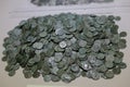 Ancient Coins in Alanya Museum, Antalya, Turkey Royalty Free Stock Photo