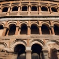 An ancient coliseum with weathered stones and a sense of grandeur, hinting at gladiatorial battles of the past5 Royalty Free Stock Photo