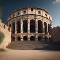 An ancient coliseum with weathered stones and a sense of grandeur, hinting at gladiatorial battles of the past5