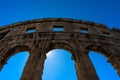 Ancient Collosseum in Pula in detail 4