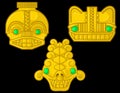 Ancient Colombia Animal representation. Golden figures