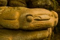 ancient colombian indigenous statue hecra in stone