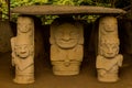 ancient colombian indigenous statue hecra in stone