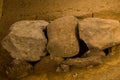 ancient colombian indigenous statue hecra in stone